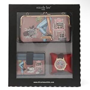 Nicole Lee Fashionable Accessory Set - Pink and Red